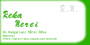 reka merei business card